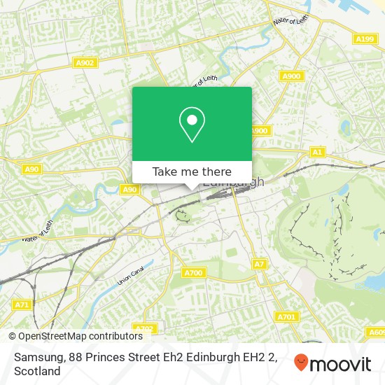 Samsung, 88 Princes Street Eh2 Edinburgh EH2 2 map
