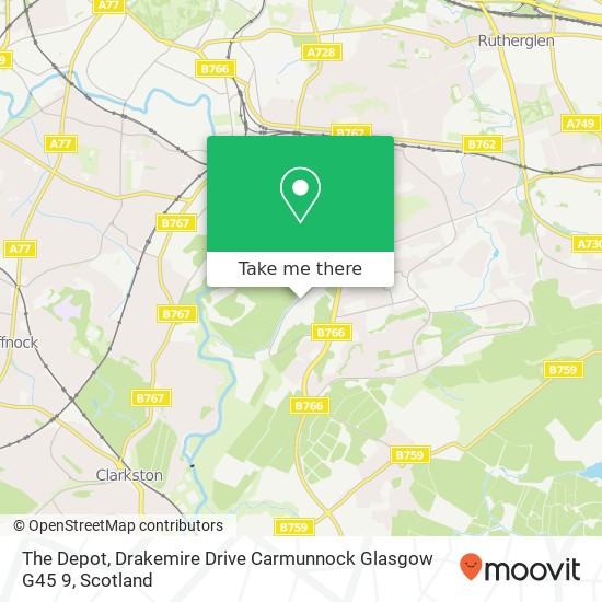 The Depot, Drakemire Drive Carmunnock Glasgow G45 9 map