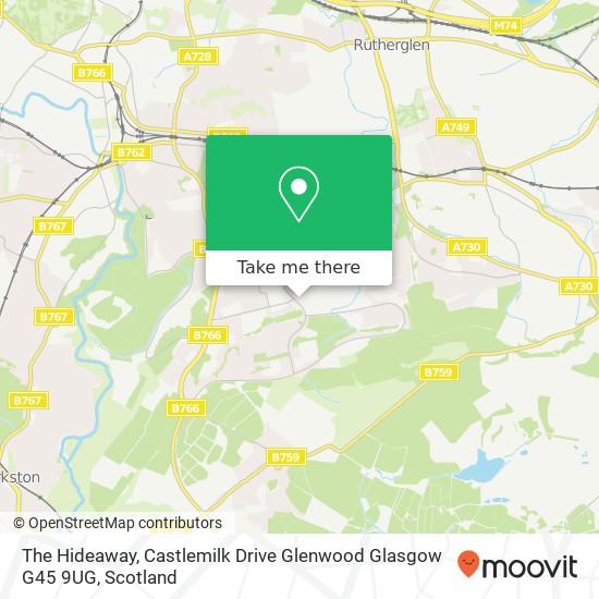 The Hideaway, Castlemilk Drive Glenwood Glasgow G45 9UG map
