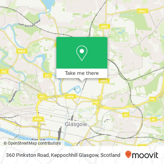 360 Pinkston Road, Keppochhill Glasgow map
