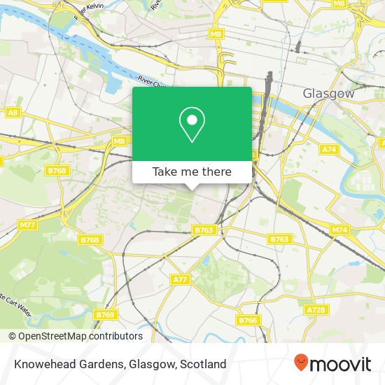 Knowehead Gardens, Glasgow map