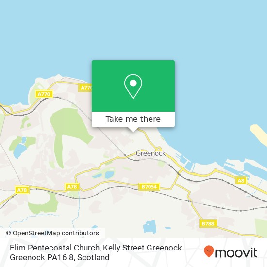 Elim Pentecostal Church, Kelly Street Greenock Greenock PA16 8 map