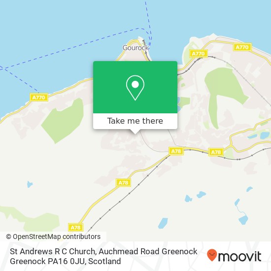 St Andrews R C Church, Auchmead Road Greenock Greenock PA16 0JU map