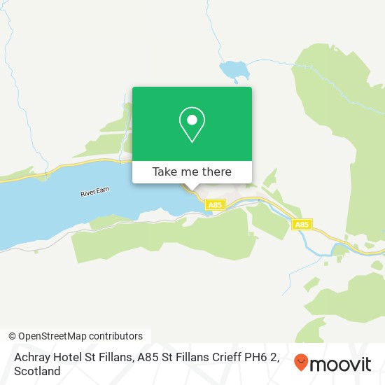 Achray Hotel St Fillans, A85 St Fillans Crieff PH6 2 map