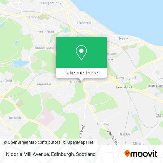 Niddrie Mill Avenue, Edinburgh map