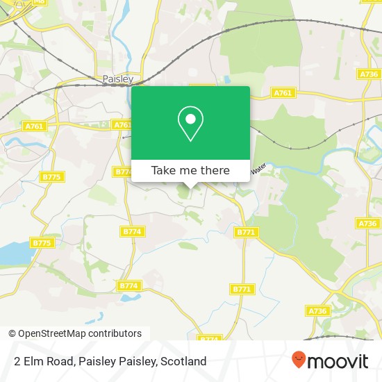 2 Elm Road, Paisley Paisley map