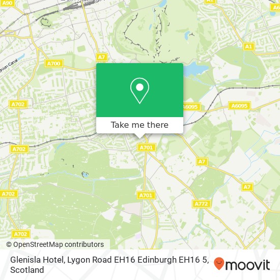 Glenisla Hotel, Lygon Road EH16 Edinburgh EH16 5 map