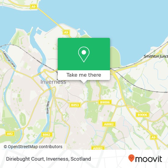 Diriebught Court, Inverness map