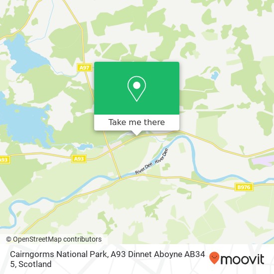 Cairngorms National Park, A93 Dinnet Aboyne AB34 5 map