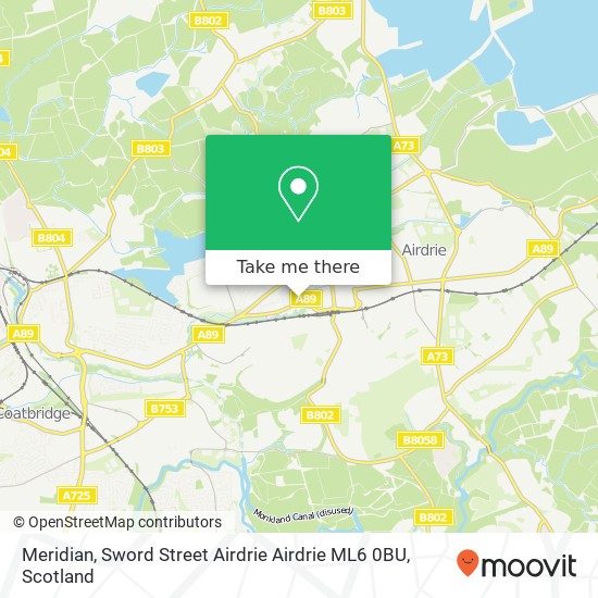 Meridian, Sword Street Airdrie Airdrie ML6 0BU map