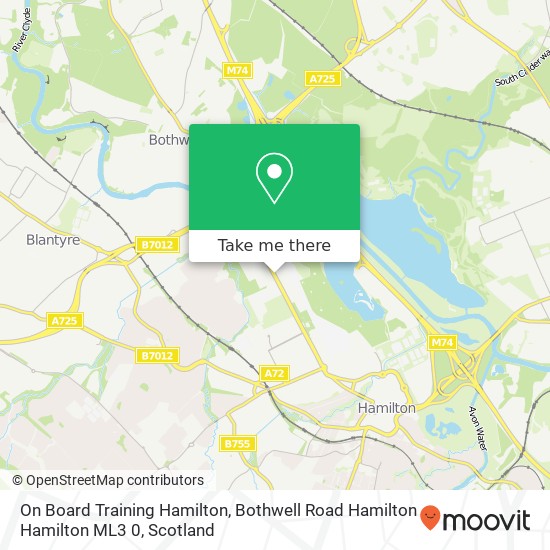 On Board Training Hamilton, Bothwell Road Hamilton Hamilton ML3 0 map