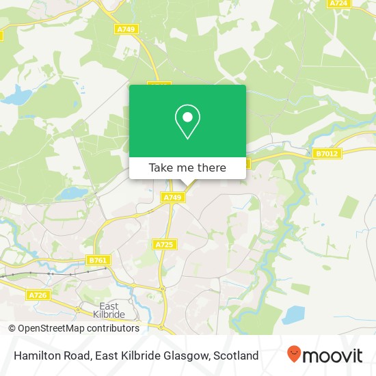 Hamilton Road, East Kilbride Glasgow map
