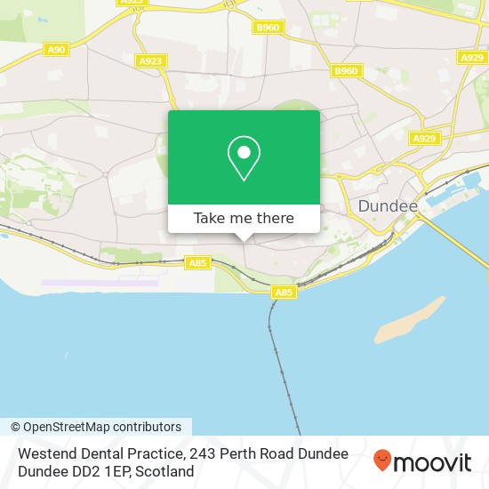 Westend Dental Practice, 243 Perth Road Dundee Dundee DD2 1EP map