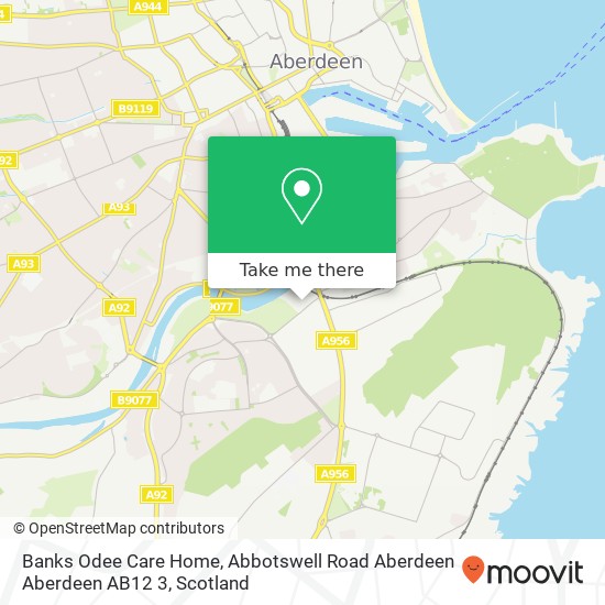 Banks Odee Care Home, Abbotswell Road Aberdeen Aberdeen AB12 3 map