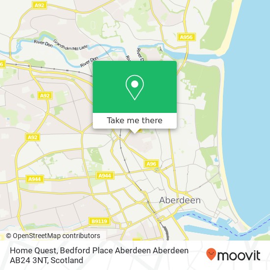 Home Quest, Bedford Place Aberdeen Aberdeen AB24 3NT map