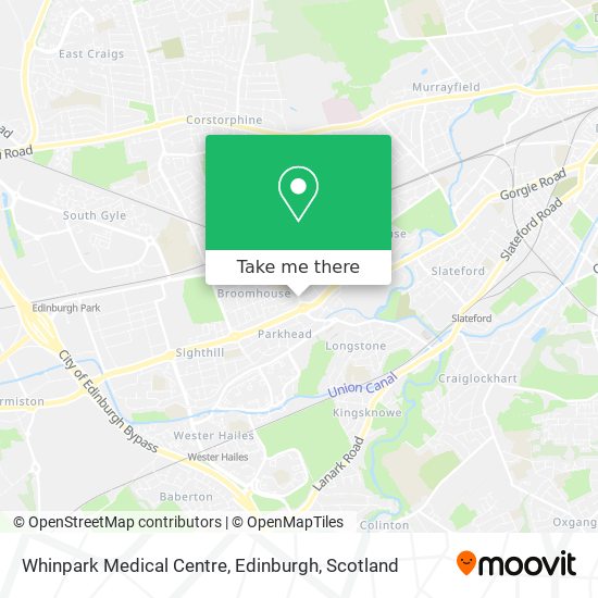 Whinpark Medical Centre, Edinburgh map
