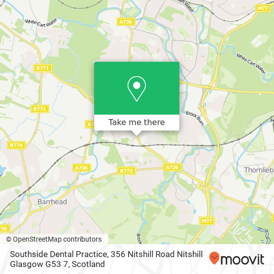 Southside Dental Practice, 356 Nitshill Road Nitshill Glasgow G53 7 map