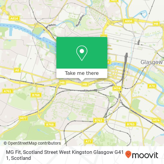 MG Fit, Scotland Street West Kingston Glasgow G41 1 map