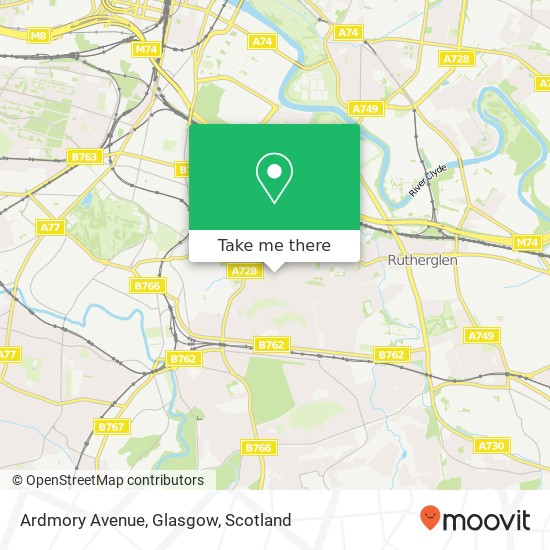 Ardmory Avenue, Glasgow map