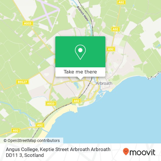 Angus College, Keptie Street Arbroath Arbroath DD11 3 map