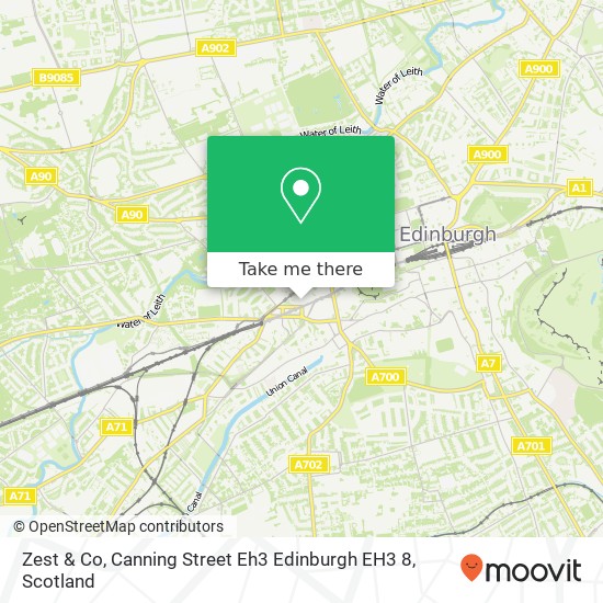 Zest & Co, Canning Street Eh3 Edinburgh EH3 8 map
