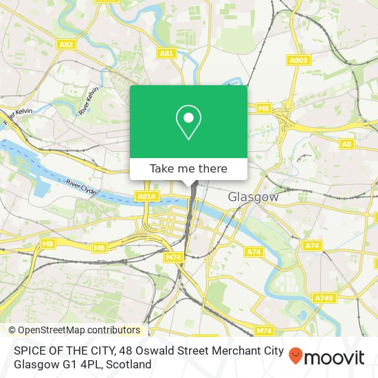 SPICE OF THE CITY, 48 Oswald Street Merchant City Glasgow G1 4PL map