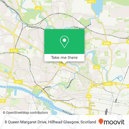 8 Queen Margaret Drive, Hillhead Glasgow map