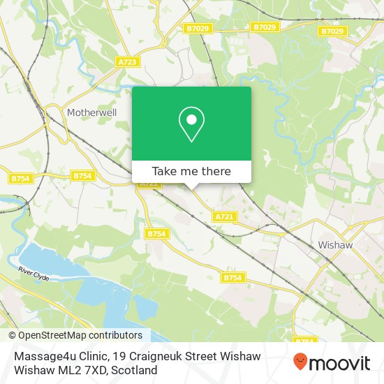 Massage4u Clinic, 19 Craigneuk Street Wishaw Wishaw ML2 7XD map