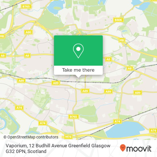 Vaporium, 12 Budhill Avenue Greenfield Glasgow G32 0PN map