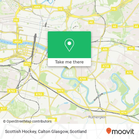 Scottish Hockey, Calton Glasgow map