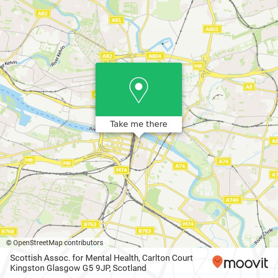 Scottish Assoc. for Mental Health, Carlton Court Kingston Glasgow G5 9JP map