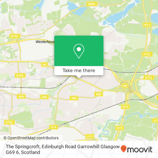 The Springcroft, Edinburgh Road Garrowhill Glasgow G69 6 map
