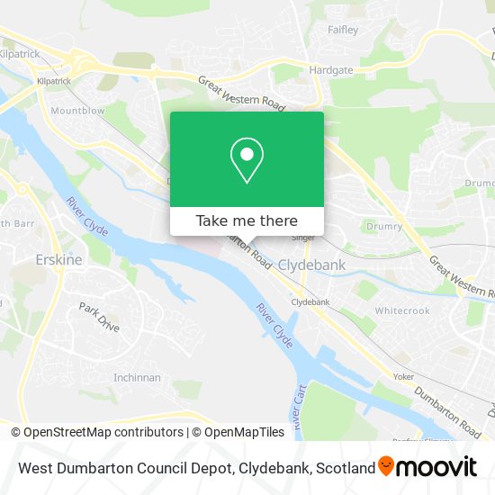 West Dumbarton Council Depot, Clydebank map