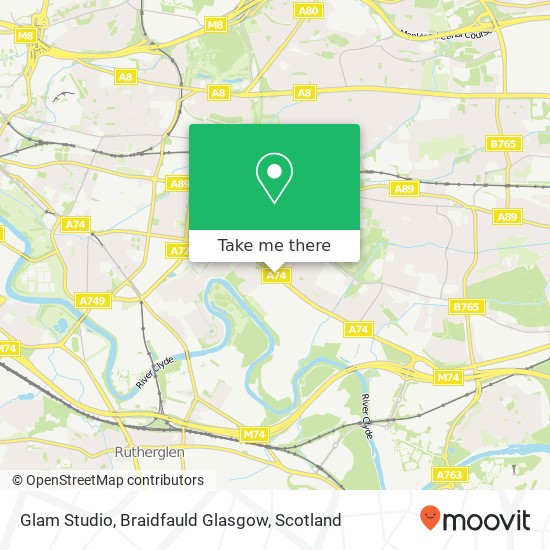 Glam Studio, Braidfauld Glasgow map