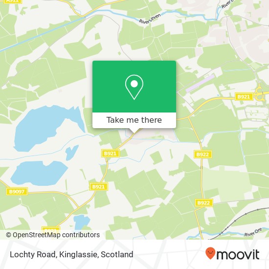 Lochty Road, Kinglassie map