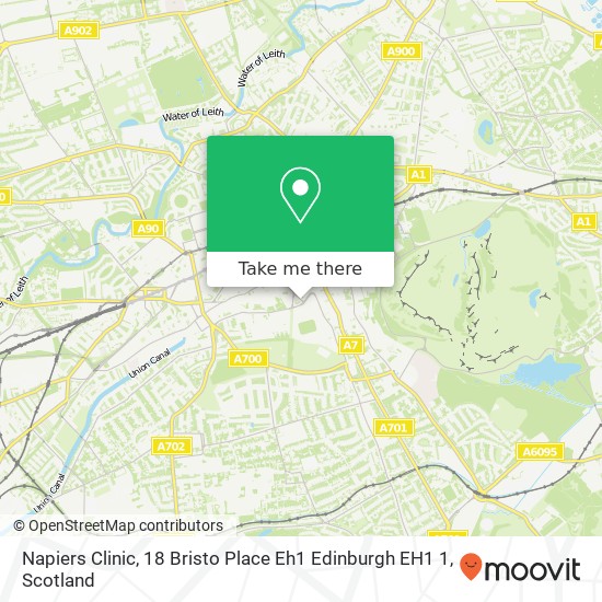 Napiers Clinic, 18 Bristo Place Eh1 Edinburgh EH1 1 map