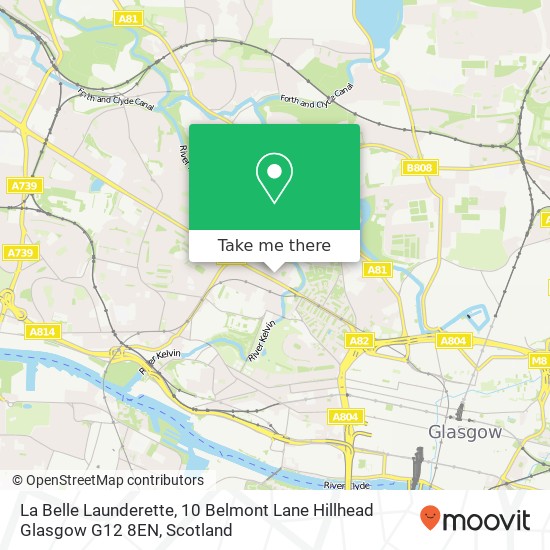 La Belle Launderette, 10 Belmont Lane Hillhead Glasgow G12 8EN map