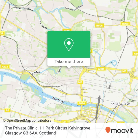 The Private Clinic, 11 Park Circus Kelvingrove Glasgow G3 6AX map