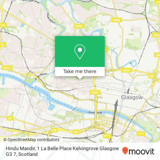 Hindu Mandir, 1 La Belle Place Kelvingrove Glasgow G3 7 map