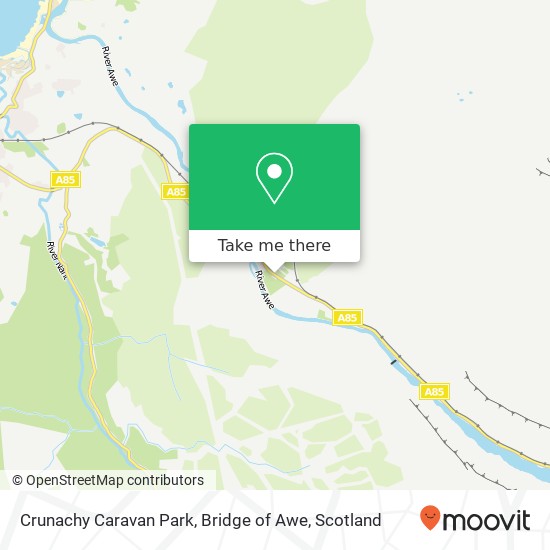 Crunachy Caravan Park, Bridge of Awe map