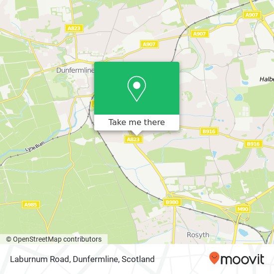 Laburnum Road, Dunfermline map