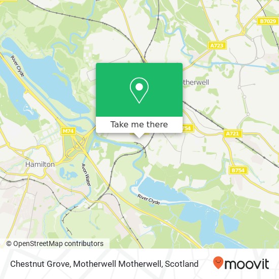 Chestnut Grove, Motherwell Motherwell map