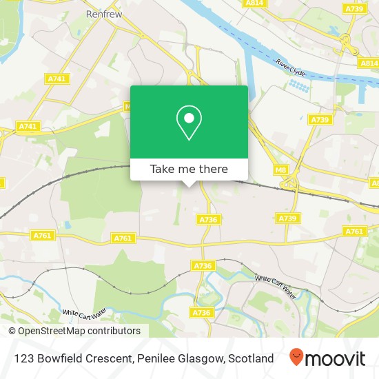 123 Bowfield Crescent, Penilee Glasgow map