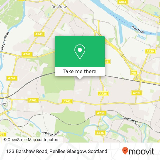 123 Barshaw Road, Penilee Glasgow map