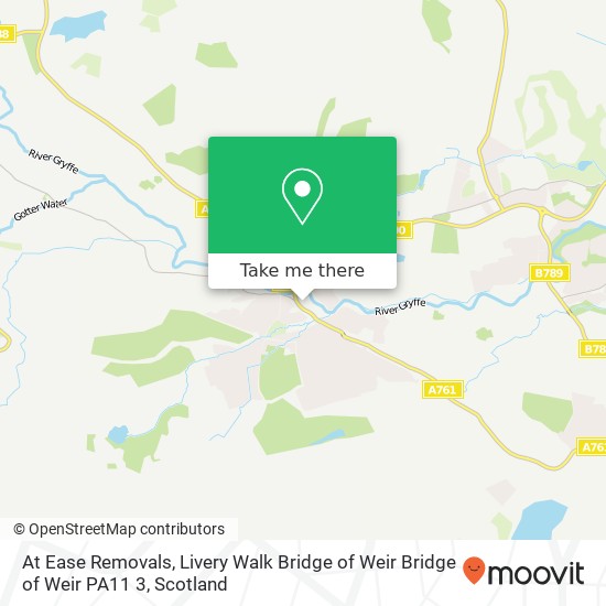 At Ease Removals, Livery Walk Bridge of Weir Bridge of Weir PA11 3 map