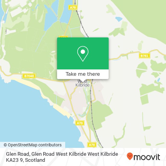 Glen Road, Glen Road West Kilbride West Kilbride KA23 9 map