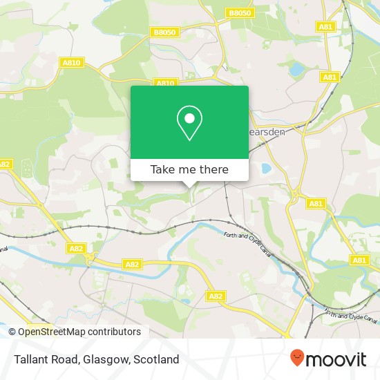 Tallant Road, Glasgow map