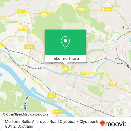 Morton's Rolls, Allerdyce Road Clydebank Clydebank G81 2 map