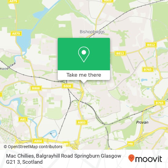 Mac Chillies, Balgrayhill Road Springburn Glasgow G21 3 map