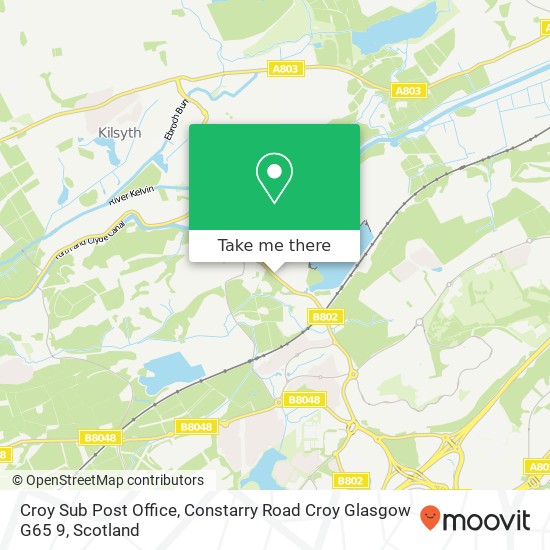 Croy Sub Post Office, Constarry Road Croy Glasgow G65 9 map